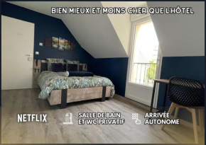 Chambre Escapade - SDB WC Privatif - Entrée autonome - Grande TV NETFLIX